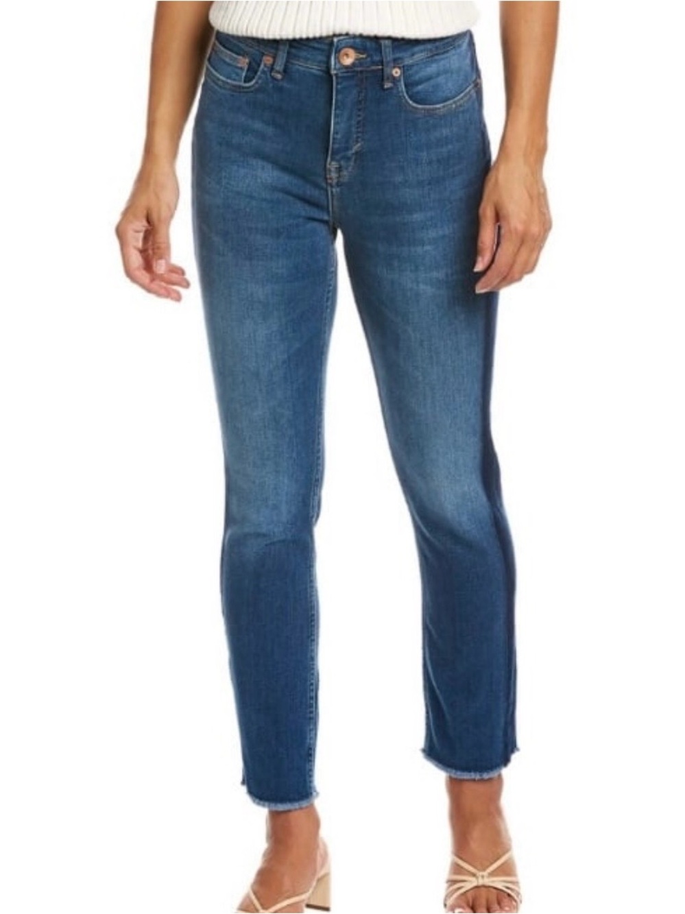 Vineyard Vines High Rise Straight Crop Blue Jeans